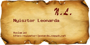 Nyisztor Leonarda névjegykártya